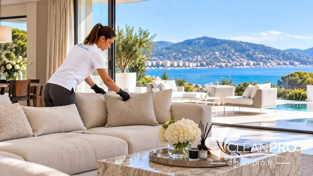 Nettoyage professionnel pour particuliers dans une villa à Cannes