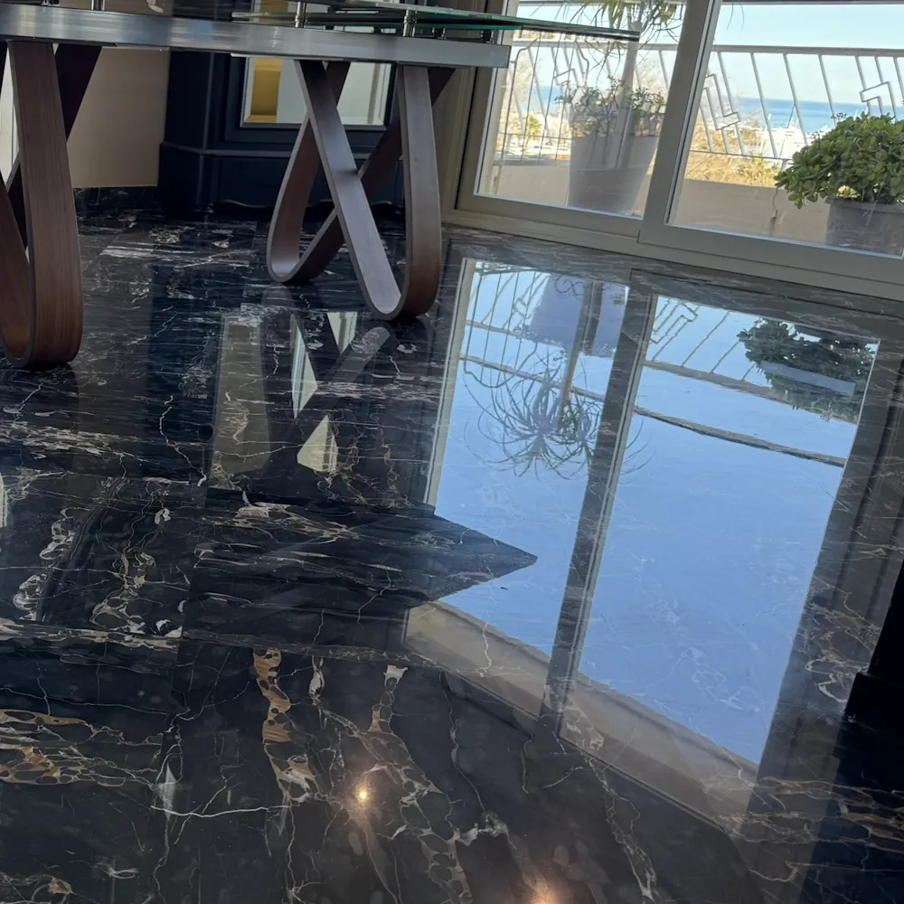 renovation sol marbre noir nice